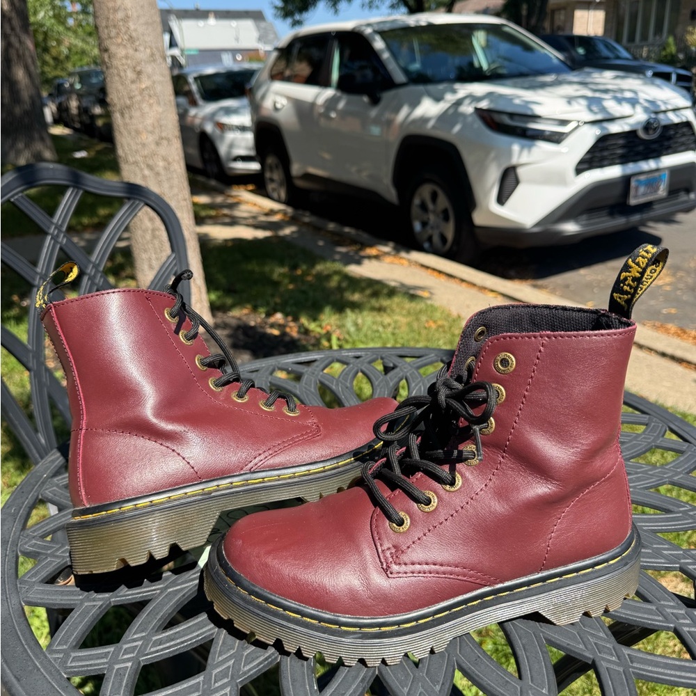 Dr. Martens Burgundy Ankle Boots